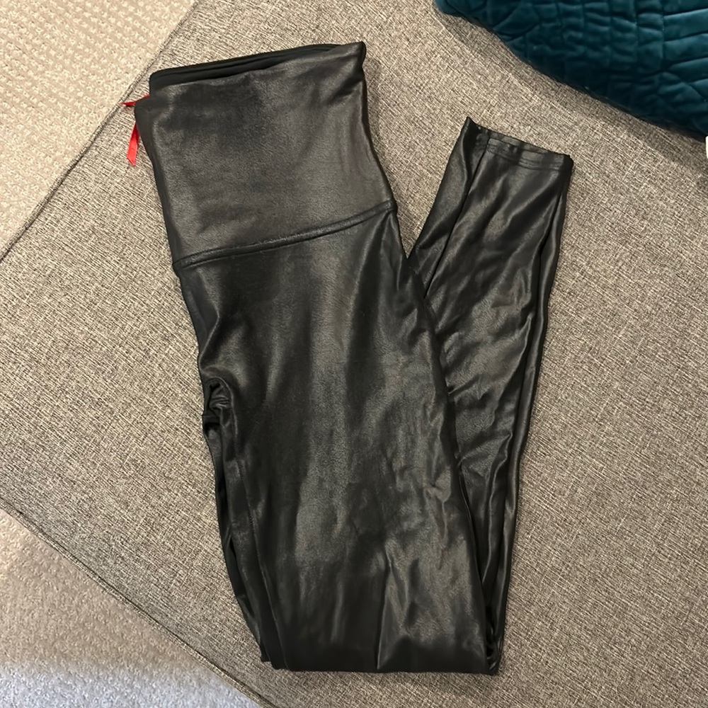 SPANX XL leather leggings
